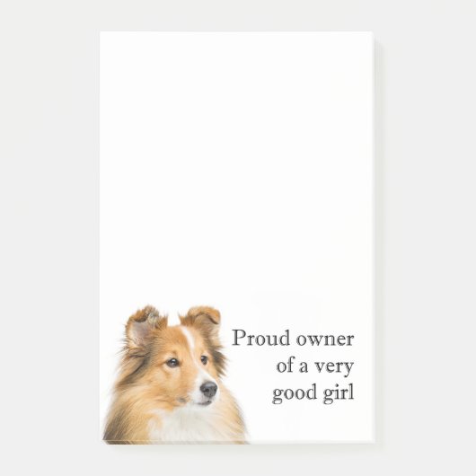 Good Girl Sheltie Post-it® Notes (Voorkant)