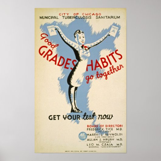 Good Grades Habit Vintage Poster (Voorkant)