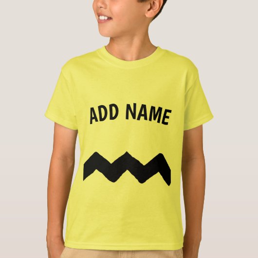 Good Grief Ziz Zaz Line Voeg naam toe T-shirt (Voorkant)