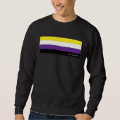 Good & Happy Nonbinary Gay Pride Rainbow Flag LGBT Trui (Voorkant)