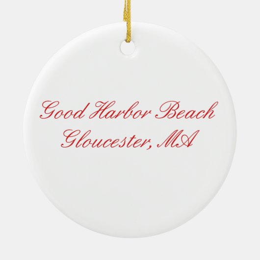 Good Harbour Beach Kerstversiering Keramisch Ornament (Achterkant)