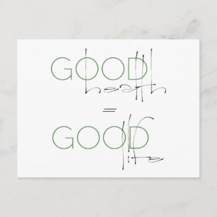 Good Health = Good Life, Lifestyle Briefkaart
