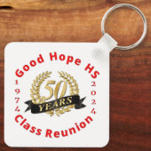 Good Hope High School 50th Year class Reunion Pet Sleutelhanger (Achterkant)