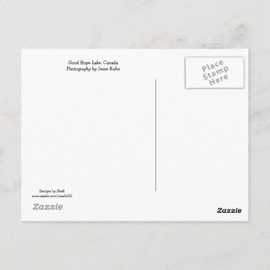 Good Hope Lake Canada Briefkaart (Achterkant)