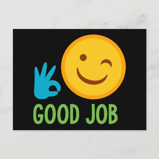Good Job Emoji Briefkaart (Voorkant)