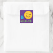 Good Job Emoji Vierkante Sticker (Tas)