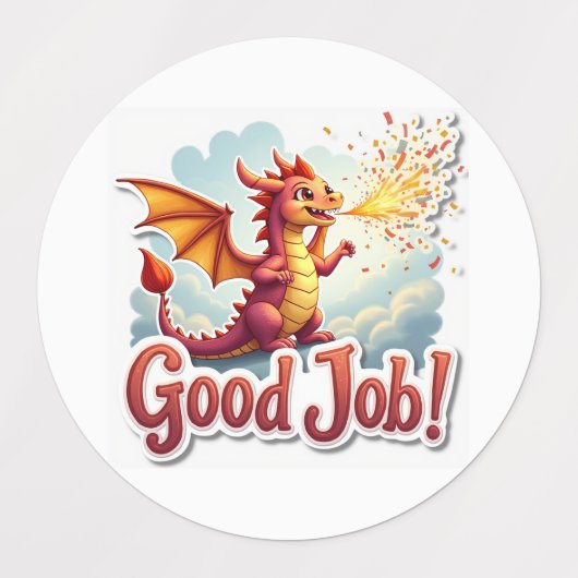 Good Job! Fox, Dragon & Snail Stickers (Design 2)