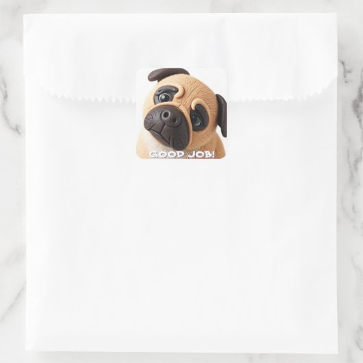 GOOD JOB PUG STICKER (Tas)