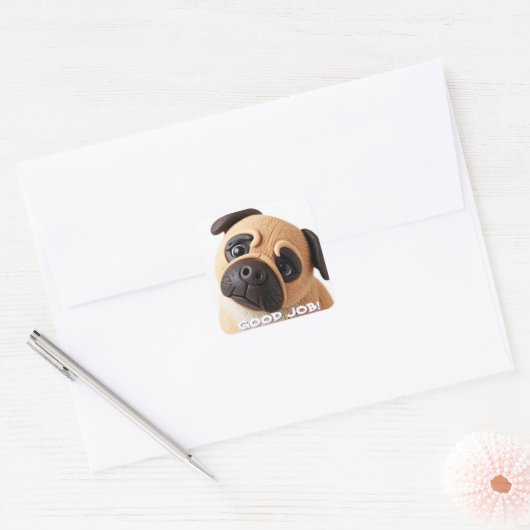 GOOD JOB PUG STICKER (Envelop)
