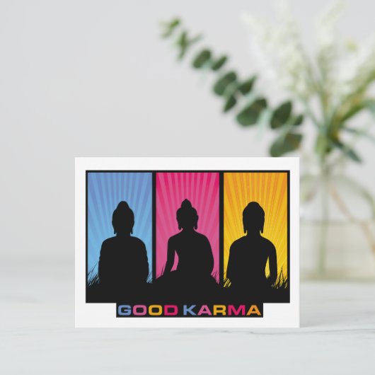 Good Karma Buddhas Briefkaart (Staand voorkant)