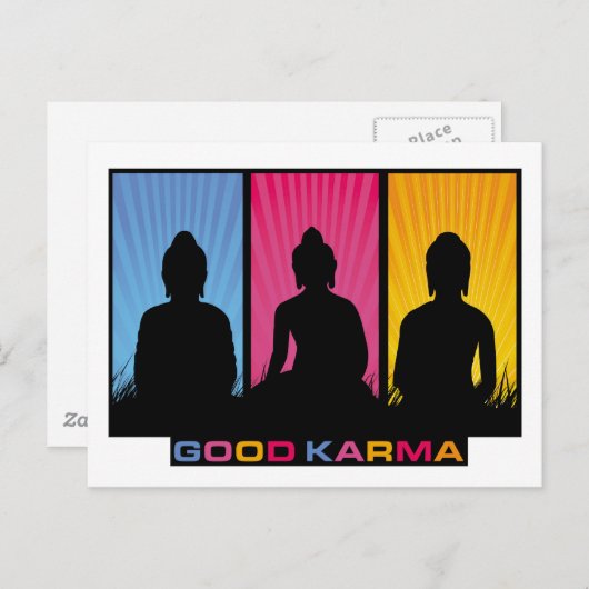 Good Karma Buddhas Briefkaart (Voorkant / Achterkant)