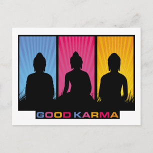 Good Karma Buddhas Briefkaart