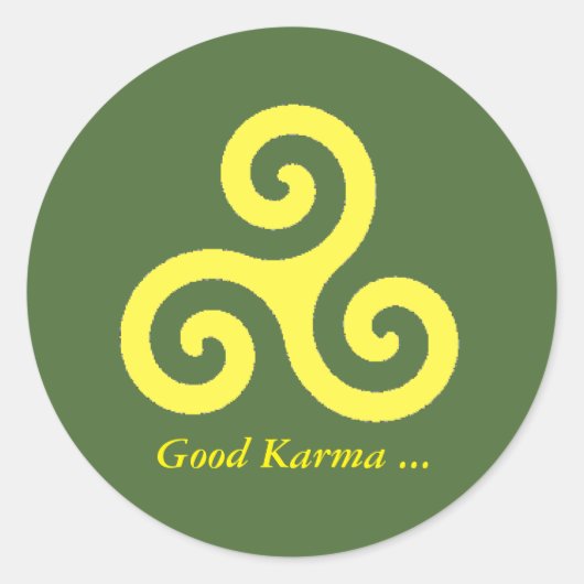 Good Karma Ronde Sticker (Voorkant)