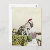 Good Kat Tea Time  Victoriaans Tea Party Briefkaart (Voorkant / Achterkant)