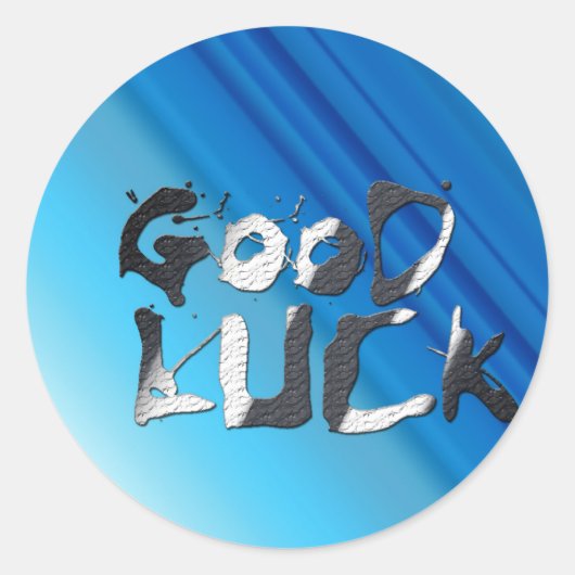 GOOD LUCK 1 RONDE STICKER (Voorkant)