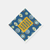 Good Luck and Vibes Evil Eye Napkin Servet (Hoek)