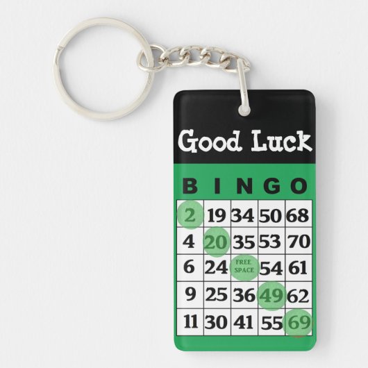 Good Luck BINGO Charm Sleutelhanger (Voorkant)