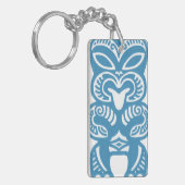 Good Luck Blue Tiki Acrylic Sleutelhanger (Voorkant Links)