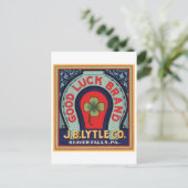  Good Luck Brand J. Bl Lytle Co. Crate Labe Briefkaart (Staand voorkant)