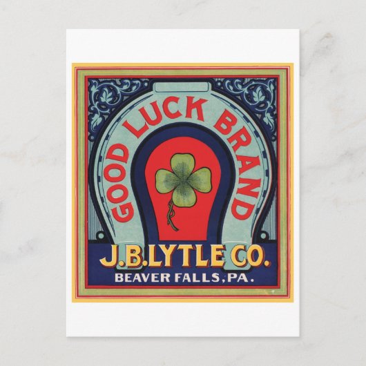  Good Luck Brand J. Bl Lytle Co. Crate Labe Briefkaart (Voorkant)