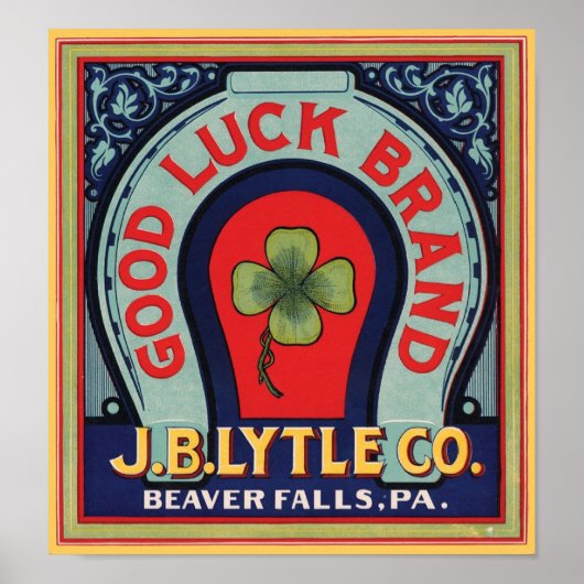 Good Luck Brand J. Bl Lytle Co. Crate Labe Poster (Voorkant)