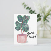 Good Luck Calathea Plant Waterverf Briefkaart (Staand voorkant)