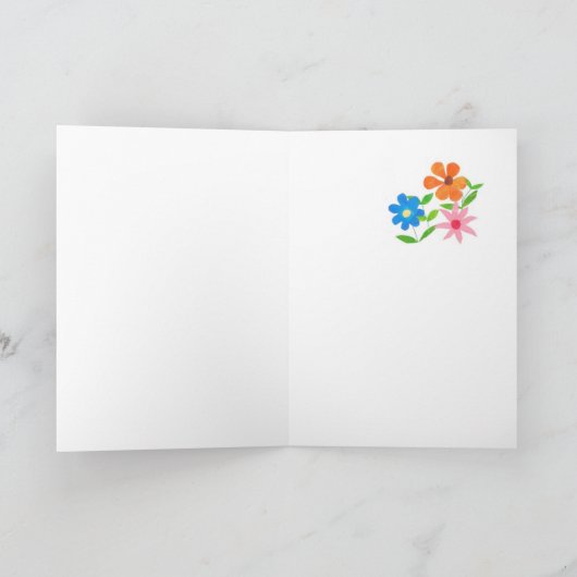 Good Luck Card, Dutch Greeting - Flower Power Kaart (Binnen)
