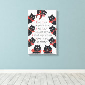 Good Luck Cats, Louis Wain Canvas Afdruk (Insitu (Houten vloer))