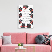 Good Luck Cats, Louis Wain Canvas Afdruk (Insitu (Woonkamer))
