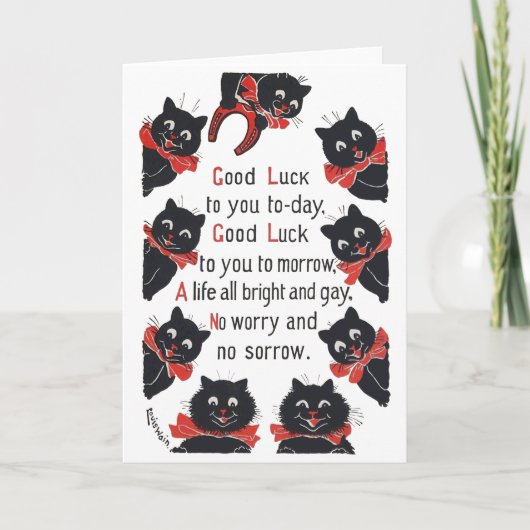 Good Luck Cats, Louis Wain Kaart (Voorkant)