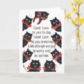 Good Luck Cats, Louis Wain Kaart (Gele Bloem)