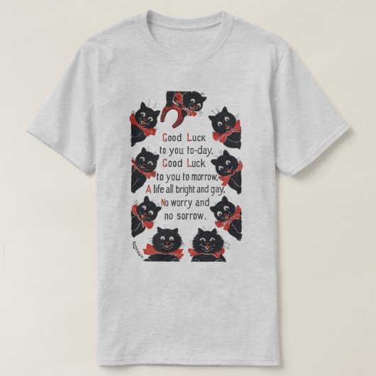 Good Luck Cats, Louis Wain T-shirt (Design voorkant)