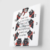 Good Luck Cats, Louis Wain Vierkante Klok (Hoek)