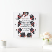 Good Luck Cats, Louis Wain Vierkante Klok (Huis)