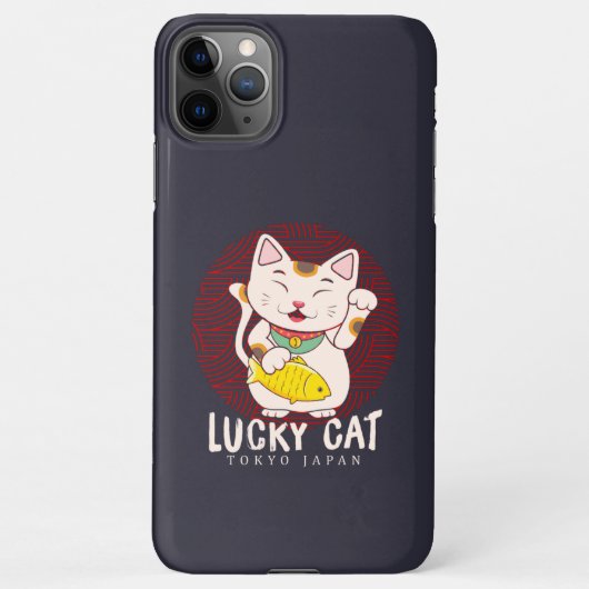 Good Luck Charm Lucky Cat Maneki Neko Asian iPhone Hoesje (Achterkant)