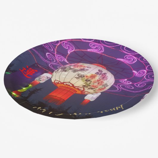 GOOD LUCK CHINESE LANTERN PAPIEREN BORDJE (Gekanteld)