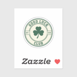 Good Luck Club Trendy Varsity Groen Esthetisch Sticker