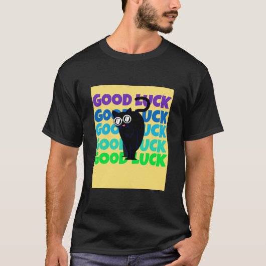 Good Luck Cool Cat T- T-shirt (Voorkant)