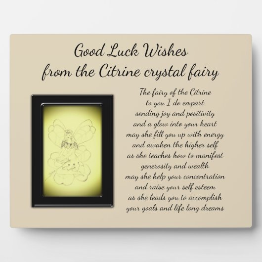 Good Luck Crystal Fairy Fotoplaat (Voorkant)