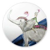 Good Luck Elephant Keramische Knop (Voorkant)