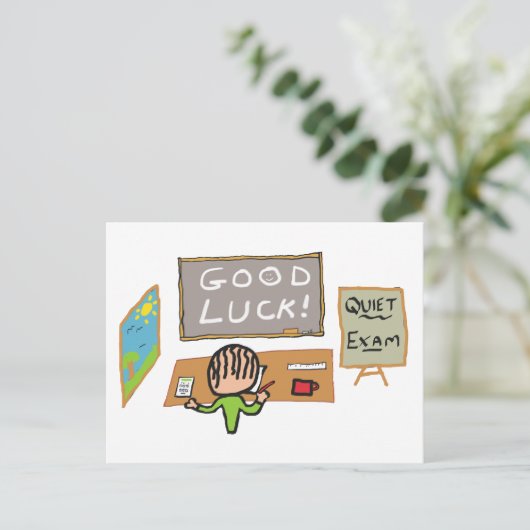 Good Luck Exams Briefkaart (Staand voorkant)