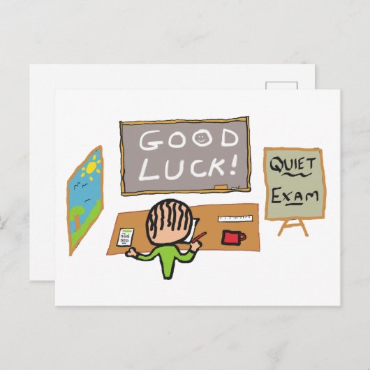Good Luck Exams Briefkaart (Voorkant / Achterkant)