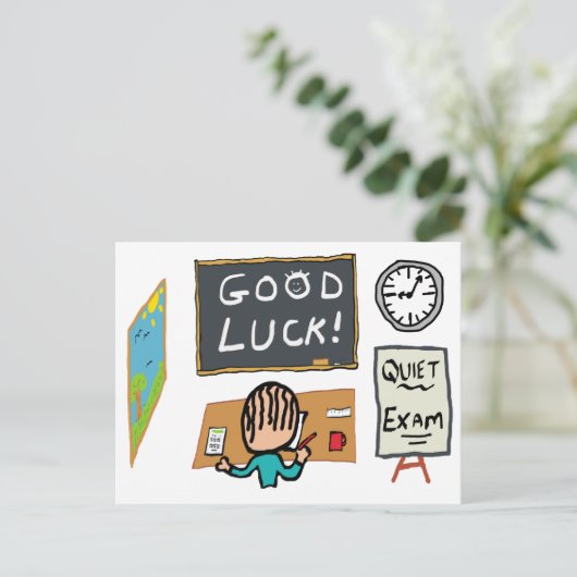 Good Luck Exams Briefkaart (Staand voorkant)