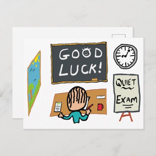 Good Luck Exams Briefkaart (Voorkant / Achterkant)