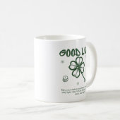 Good Luck Four-Leaf Clover Coffee Koffiemok (Voorkant rechts)