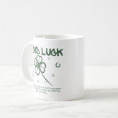 Good Luck Four-Leaf Clover Coffee Koffiemok (Voorkant links)