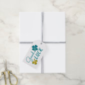 Good Luck Four Leaf Clover Shamrock Cadeaulabel (Met Touw)