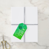 Good Luck Four Leaf Clover Shamrock Cadeaulabel (Met Touw)