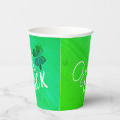 Good Luck Four Leaf Clover Shamrock Papieren Bekers (Rechts)