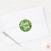 Good Luck groene shamrock stickers (Envelop)